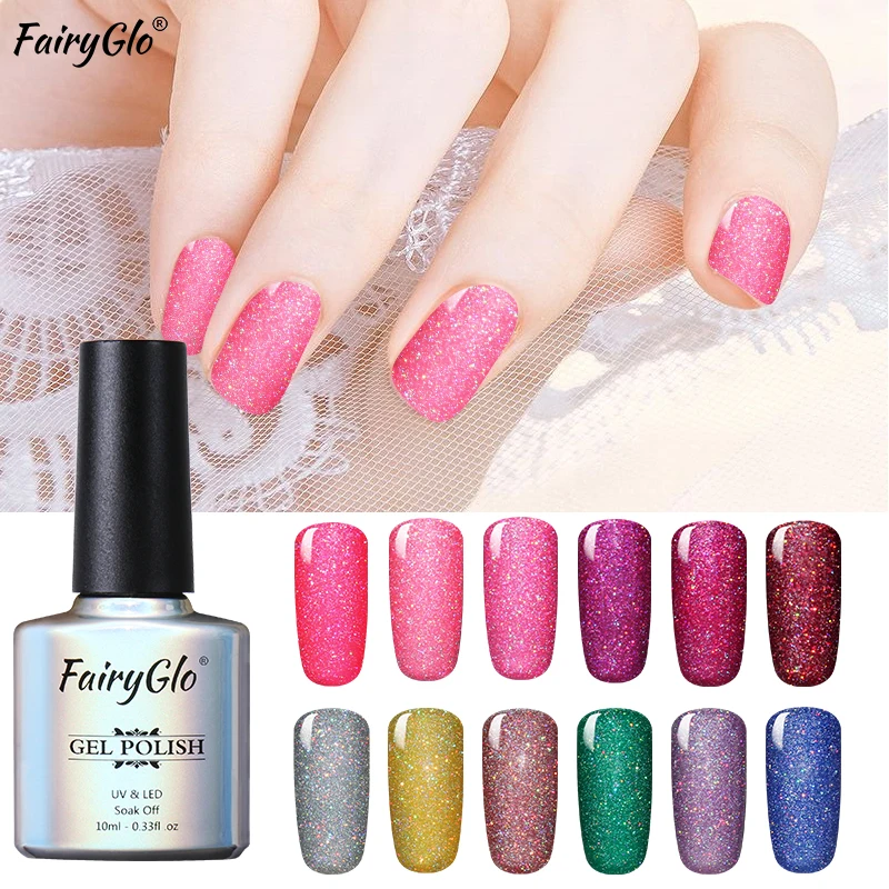 Неоновый УФ лак для ногтей FairyGlo 10 мл тисненая эмалированная краска дизайна Гель