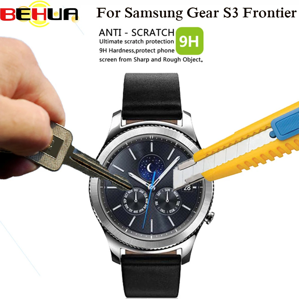 Защитное стекло Gear S3 классическое закаленное для Samsung frontier LTE 2.5D с круглыми краями