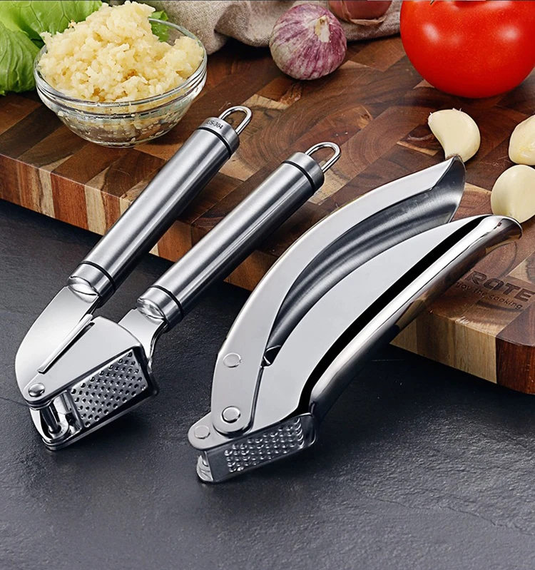 Креативный дизайн из нержавеющей стали пресс для чеснока кухонный инструмент
