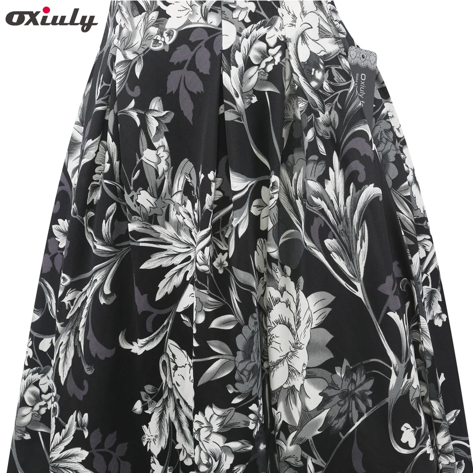 Oxiuly женское элегантное винтажное летнее разноцветное платье туника с цветочным