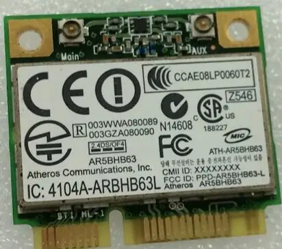 Atheros AR5007EG AR2425 AR5BHB63 54 Мбит/с Половина Mini Pci e Беспроводной Card FRU:42T0979 43Y6511 для IBM