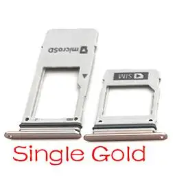 Single-Gold Микронано держатель sim-карты лоток Слот держатель адаптер гнездо для Samsung Galaxy A8 A530 - Цвет: Single-Gold