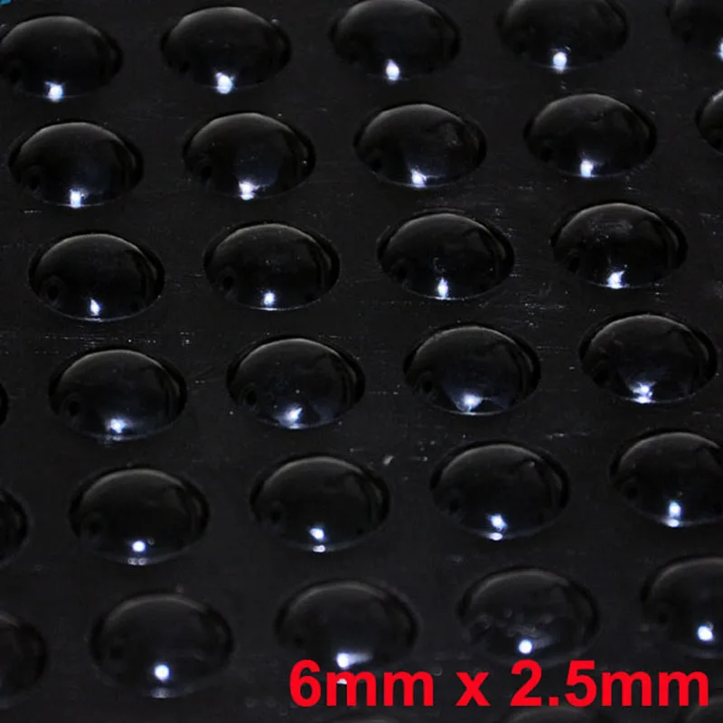 Black 100 шт 6x2,5 мм самоклеющиеся круглые силиконовые резиновые бамперы мягкий прозрачный черный Нескользящие амортизатор средства ухода за кожей стоп колодки демпфер - Color: Black