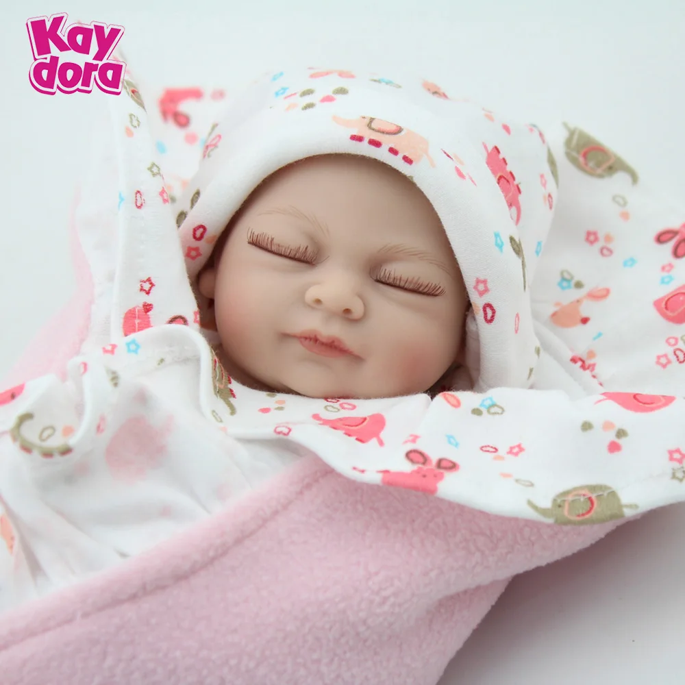 Мягкая виниловая кукла 10 дюймов Preemie настоящая силиконовая Спящая девушка Reborn