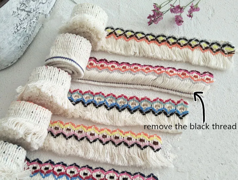 2 метра кружево своими руками хлопчатобумажная тесьма с кисточками этническое