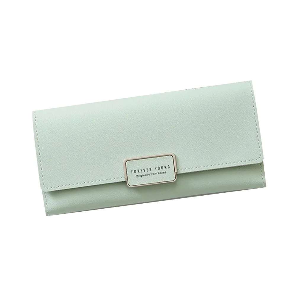 Женский кошелек на молнии с несколькими отделениями для карт кожаный держатель