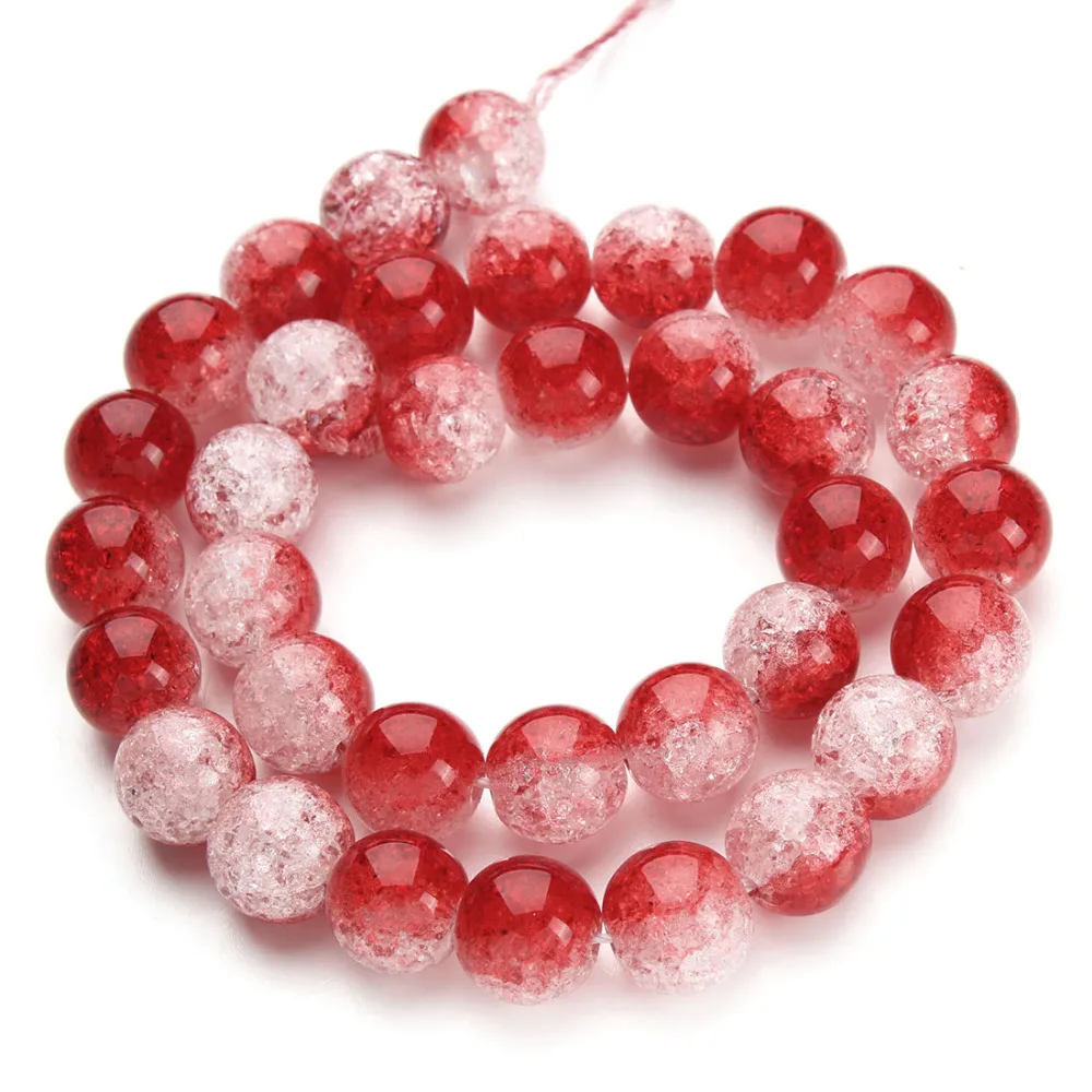 1 нитка/Лот Новая мода натуральный дефект вены красный и белый попкорн треснутый