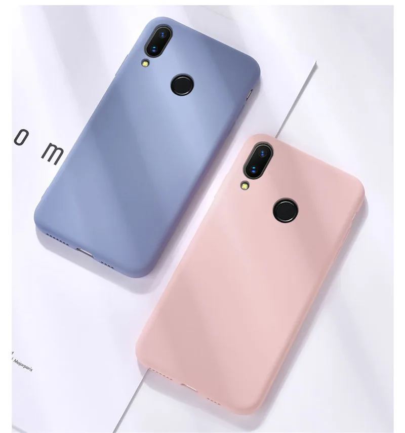 Liquid Silicone TPU Soft Cover For Huawei P8 P9 Lite Case on Honor 8 9 10 Lite 8A 8X Phone Cases Shockproof Coque Fundas