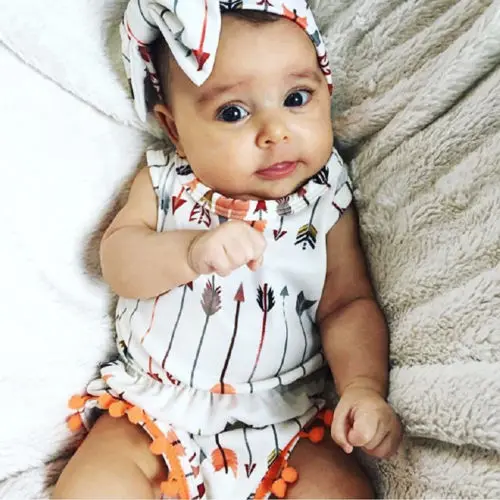 2018 милое боди со стрелами для новорожденных девочек летняя одежда малышей