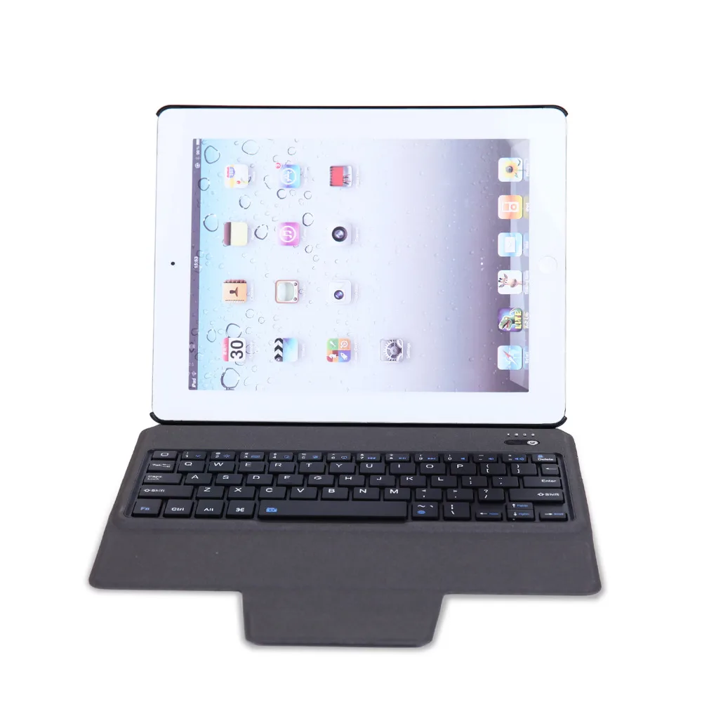 Ultra Slim русский/испанский/иврит Беспроводной Bluetooth клавиатура док-станция Подставка кожаный чехол для Apple iPad 2/3/4 9,7 дюймов планшет