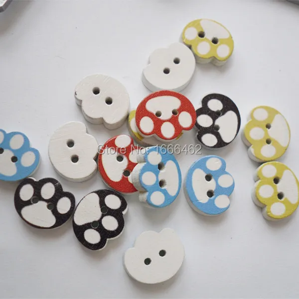 Оптовая продажа 100 шт смешанные цвета с милой собачкой след древесины для