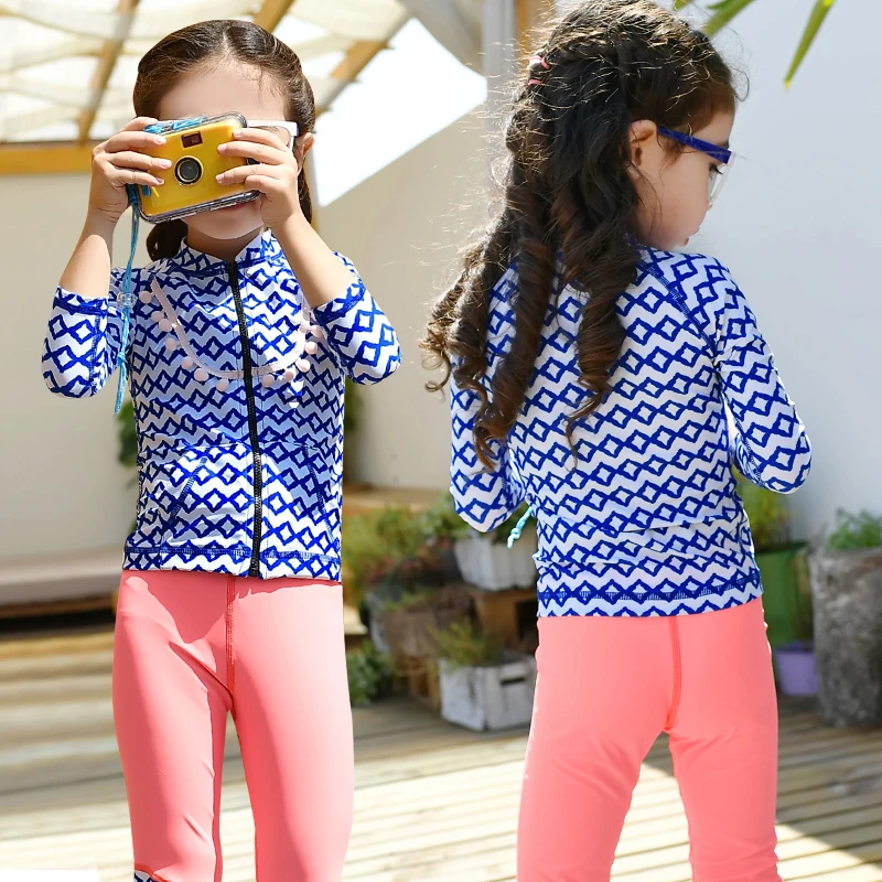 2019 новый дизайн детский купальник из двух предметов пляжная одежда с защитой от