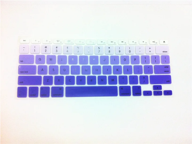 Чехол для клавиатуры macbook air/pro retina 13 3 15 4 дюйма фиолетовый с градиентом 2 шт.|for