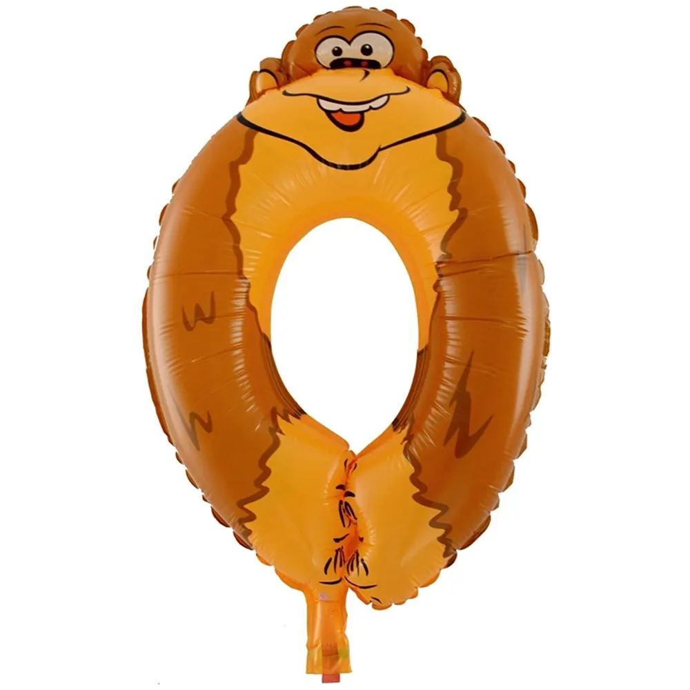 16 дюймов животное номер Алюминий Фольга шарики из пленки для день рождения