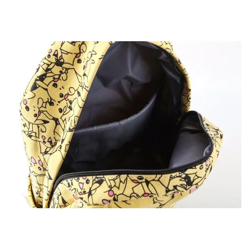 Женский парусиновый рюкзак с рисунком Pokemon школьная сумка милым принтом Пикачу