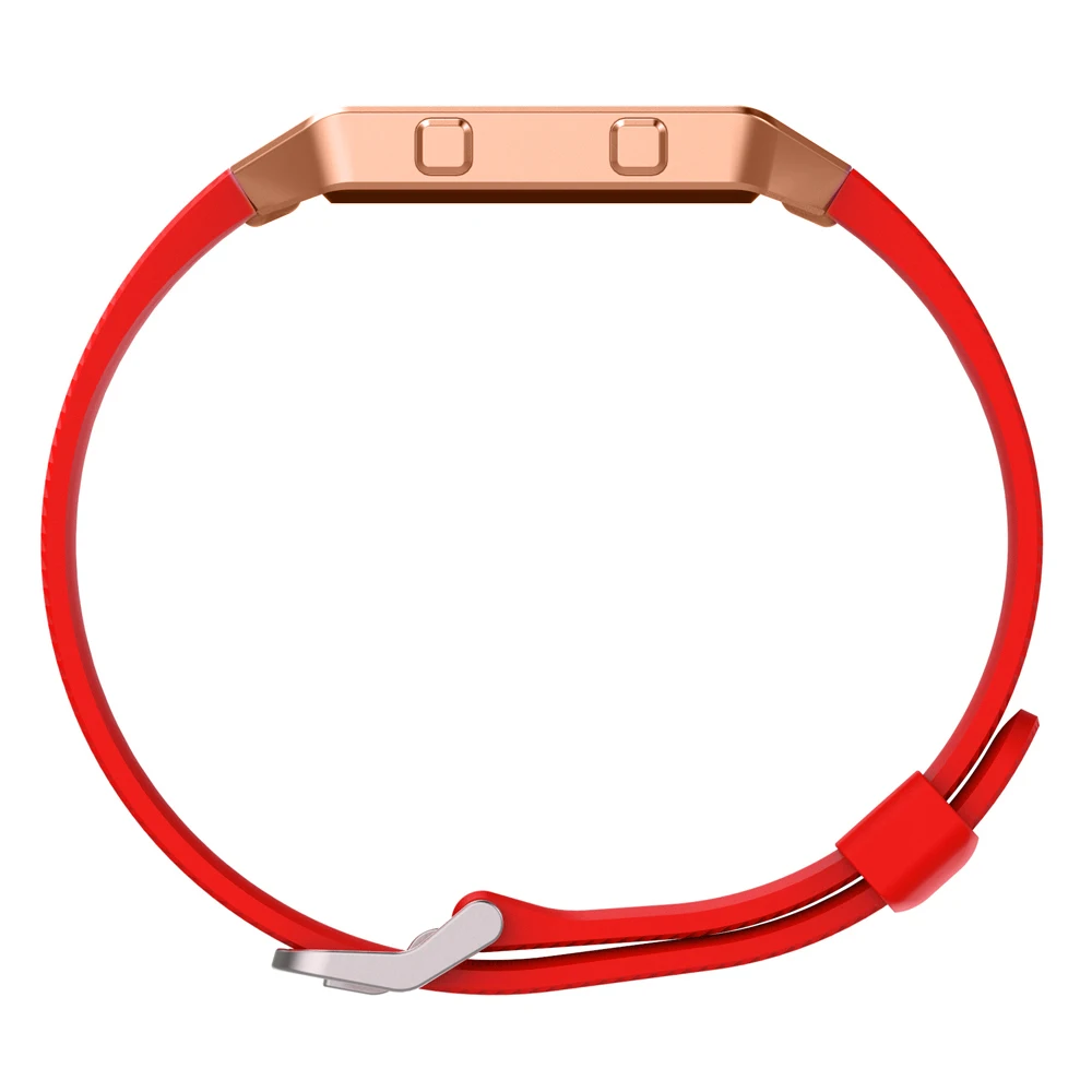 

Sport Wristband for Fitbit Blaze Band Soft Silicone Watch Replace Strap 23mm Width for Fitbit Blaze Watch with Rose Gold Frame