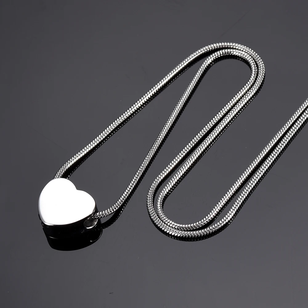 

IJD9942 Custom Engrave 13*13mm Mini Heart Keepsake Memorial Urn Necklace-With me forever Cremation Jewelry for ashes