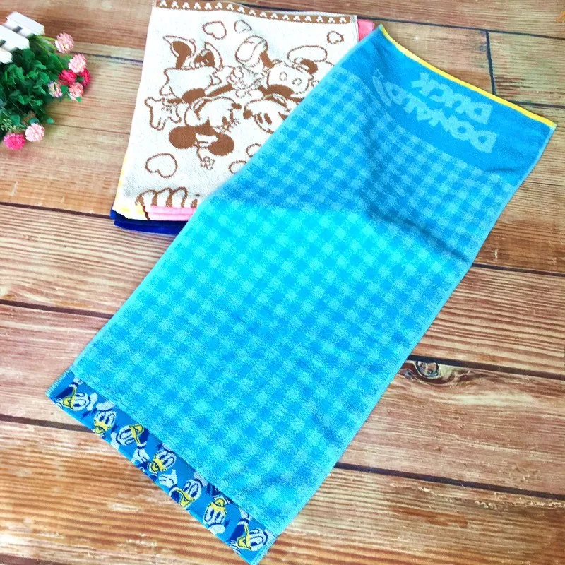 Полотенце хлопковое абсорбирующее с мультяшным рисунком Минни Микки Маус пух 80