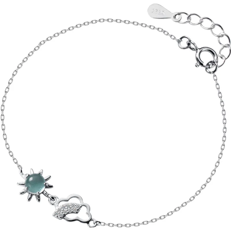 

MloveAcc Authentic 100% 925 Silver Bracelets Women Sun Cloud Charms Bracelet Genuine Silver Chain Girl Jewelry