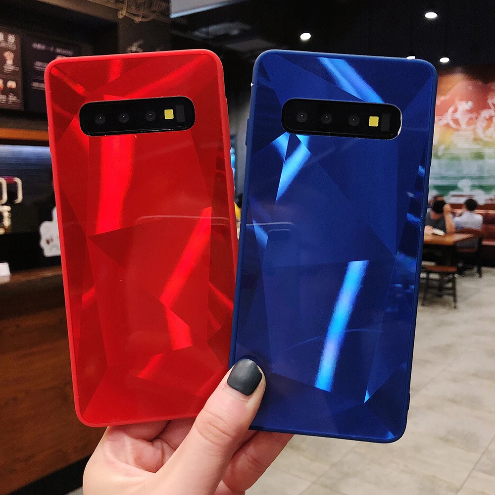 Для Samsung Galaxy S10 S10E S9 S8 Plus чехол 3D алмазное зеркальное покрытие для J4 J6 J8 Note 9 8 A6 A8 A9 A30