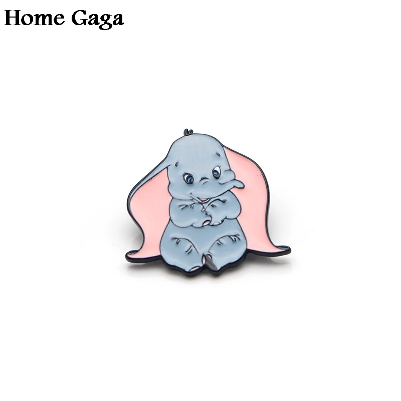 Homegaga Дамбо Слоны цинк галстук мультфильм булавки броши для рюкзака, одежды для мужчин и женщин шляпа Декоративные значки медали D0761