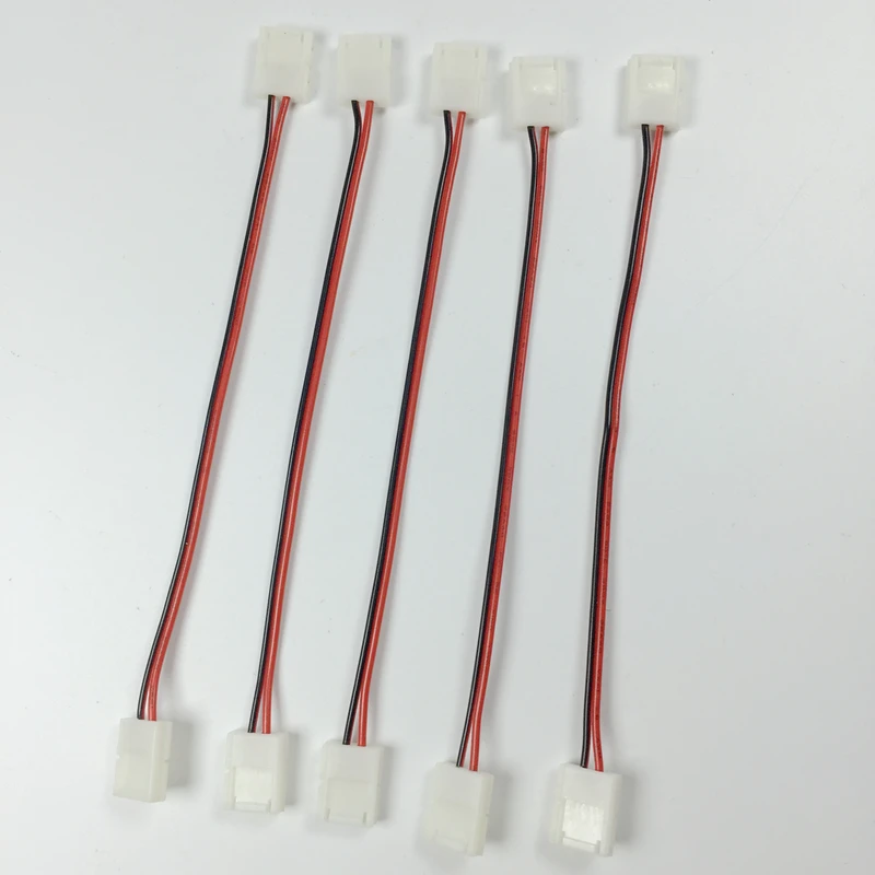 8mm 2 pin led strip connector 3528 extension cable wire accessories both end with 10pcs/lot | Обустройство дома