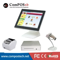 free shipping cheap cash register 15 inch capacitive touch screen all in one pos system ddr2gb ssd32gb for retail shop