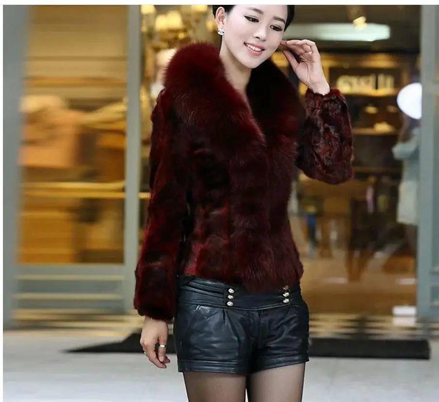 Женская шуба из искусственного меха Повседневная большого размера на осень и