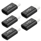 Адаптер Micro USB к USB C, 5 шт., USB 3,1 адаптер для зарядки данных, удобный общий разъем Micro USB Для мобильный телефон, 2 цвета