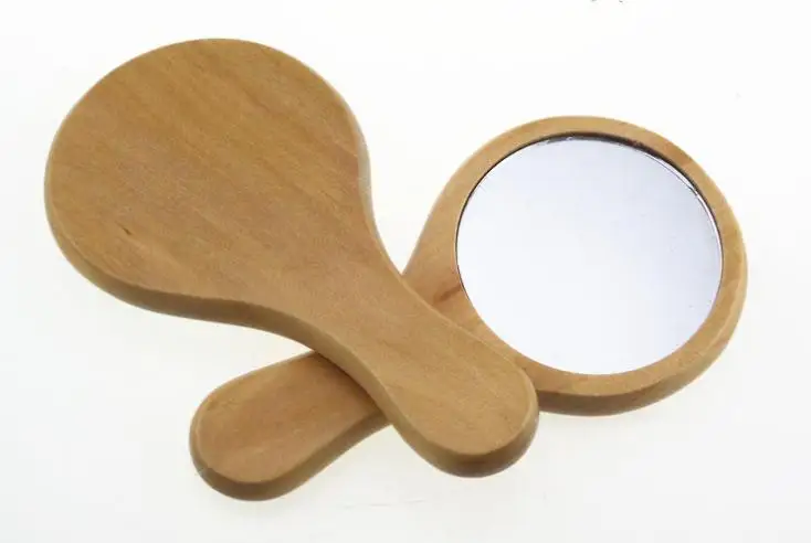 Зеркало из натурального дерева деревянное ручное зеркало винтажное портативное