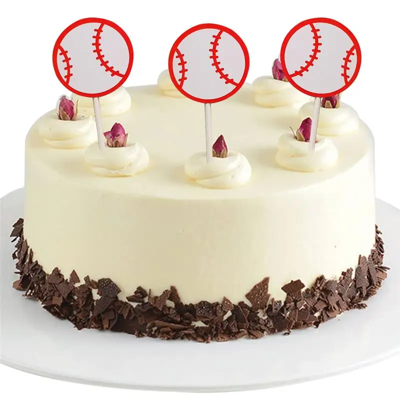 FunPa торт Топпер Декор для вечеринки креативный Баскетбол Футбол Бейсбол флаг