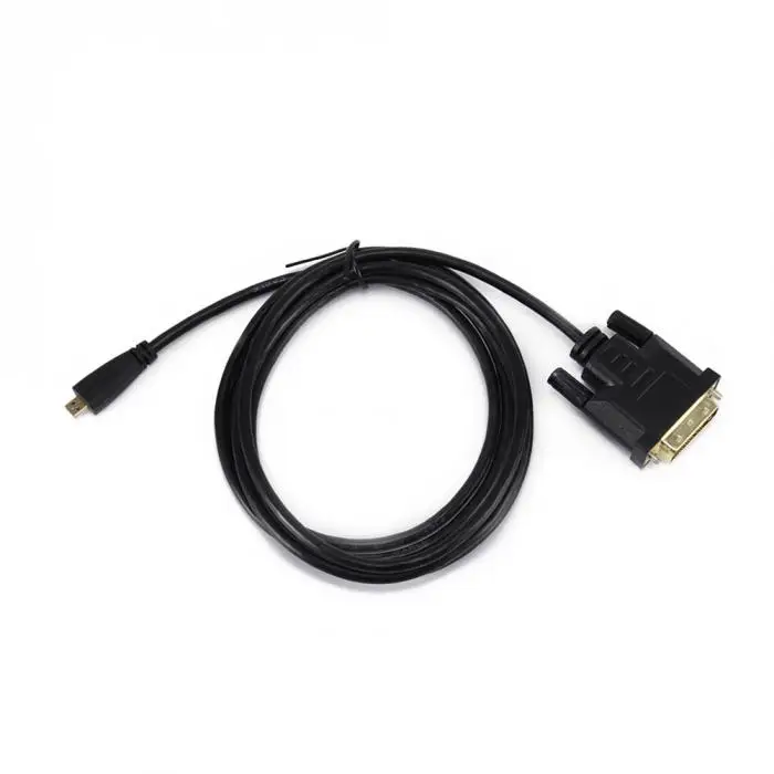 Лидер продаж 0,3/1/1,8 м DVI адаптер Micro HDMI кабель DVI 24+ 1 штыревый разъем кабель со штыревыми соединителями на обоих концах для подключения кабели для телефона PC ТВ