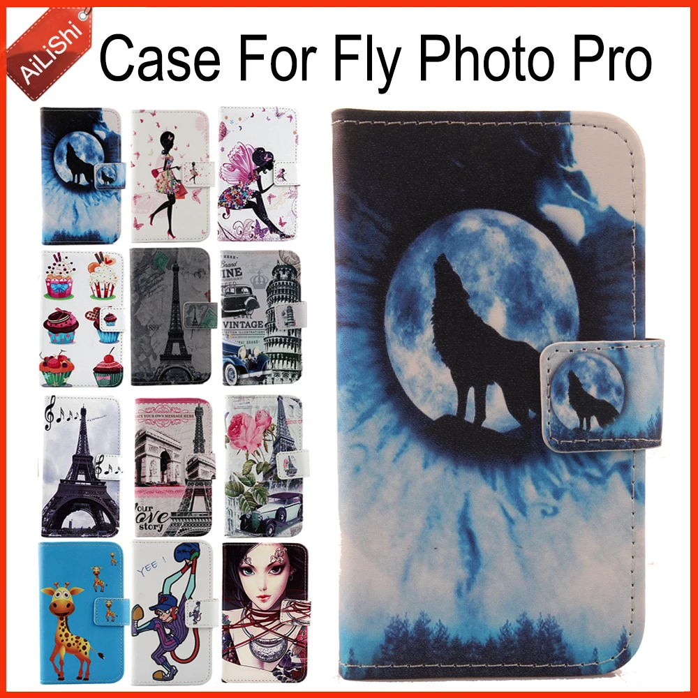 Чехол AiLiShi для Fly Photo Pro Роскошный кожаный флип чехол с рисунком эксклюзивный 100%