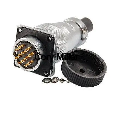 

PLS24-12 Waterproof 12 Pins Aviation Circular Connector AC 250V 7A