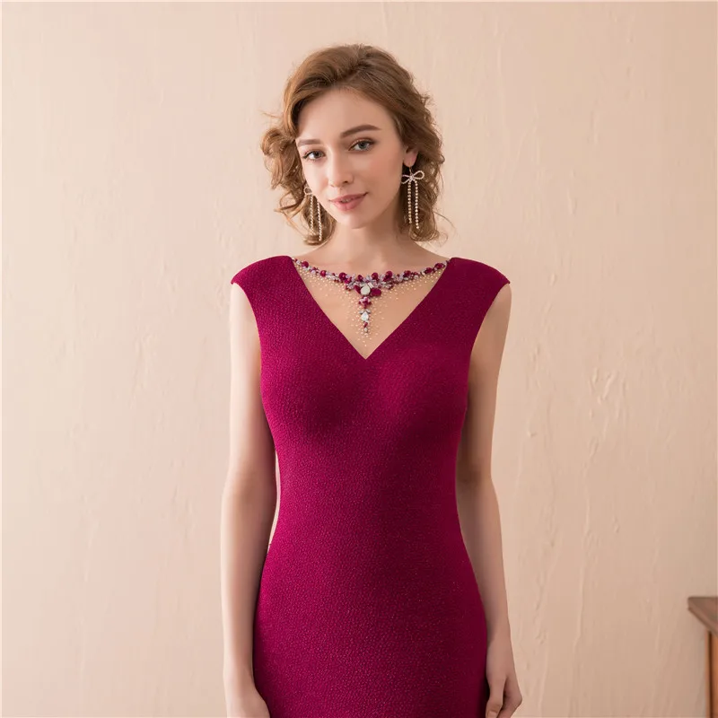 Forevergracedress Red Evening Dresses 2019 Mermaid Beading Crystals Backless Formal Party Gowns Plus Size Custom Made | Свадьбы и