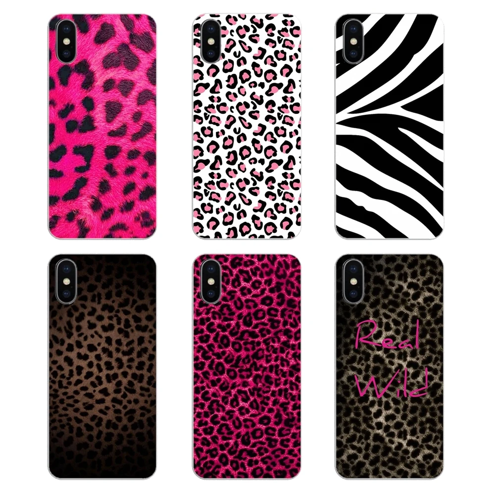 Black and Pink Leopard Art Collage Print Silicone Phone Bag Case For Xiaomi Mi A1 A2 5X 6X 8 lite SE Pro Max Mix 2 2S 3 Mi5 Mi5S |