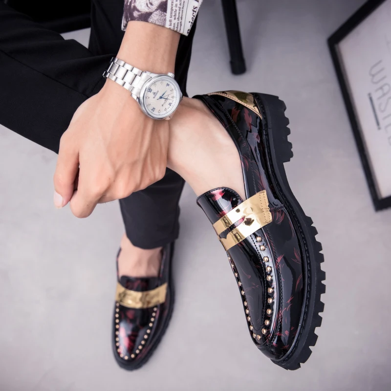 Fashion outdoor Leather Casual Loafers Men Comfortable men Shoes Man working Business Slip-On dressing w5 | Обувь