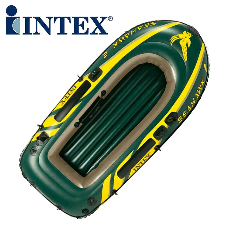 Подлинная INTEX68345 1 человек каяк Надувная гребная лодка рыбацкая утолщение с