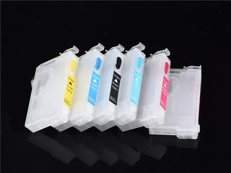 T0811-T0816 Refillable патрон чернил для принтера Epson R295 фото 1430 W RX590 | Компьютеры и офис