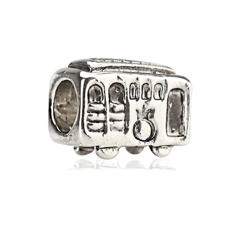 Бусы из серебряного сплава DIY металлические с большими отверстиями