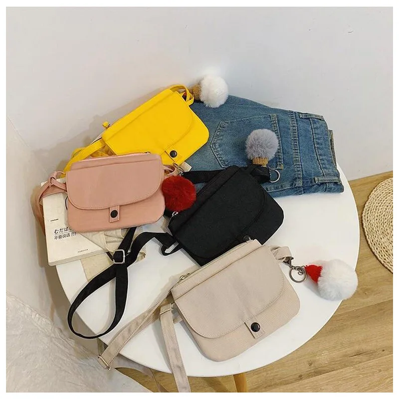 

Fashion Classic Women Canvas Bags Messenger Bags 2019 New Arrival Female Students Soft Zipper Handbags Shoulder Bags