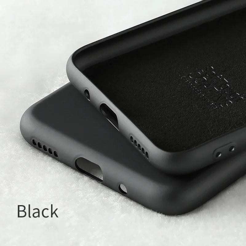 Black X-Level для huawei Honor 20 pro Чехол, мягкая Жидкая силиконовая резина, оригинальная задняя крышка для телефона huawei Honor 20 lite чехол - Цвет: Black