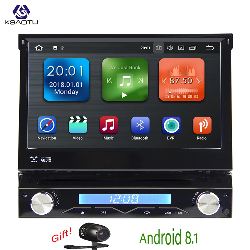 KSAOTU 7 &quotDAB + 4G Android 8 1 автомобильный DVD плеер SD GPS для универсального