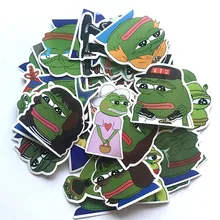 42 шт./компл. мультфильм грустно лягушонок Пепе Аниме ПВХ Водонепроницаемый наклейки для детей с узором в виде игрушек чемодан Тетрадь велосипеда автомобиля гитара скейтборд