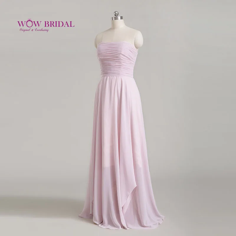 Wowbridal шифоновые платья подружки невесты Длинные Реальные изображения без