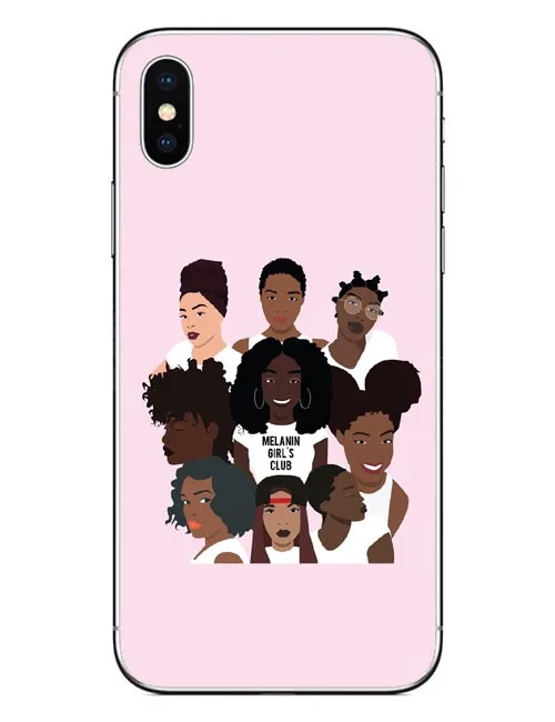 2bunz Melanin Poppin Aba Cases For iPhone X Fashion Black Girl Hard PC Phone Cover 5 5S SE 6 6SPlus 7 Plus 8 8Plus | Мобильные