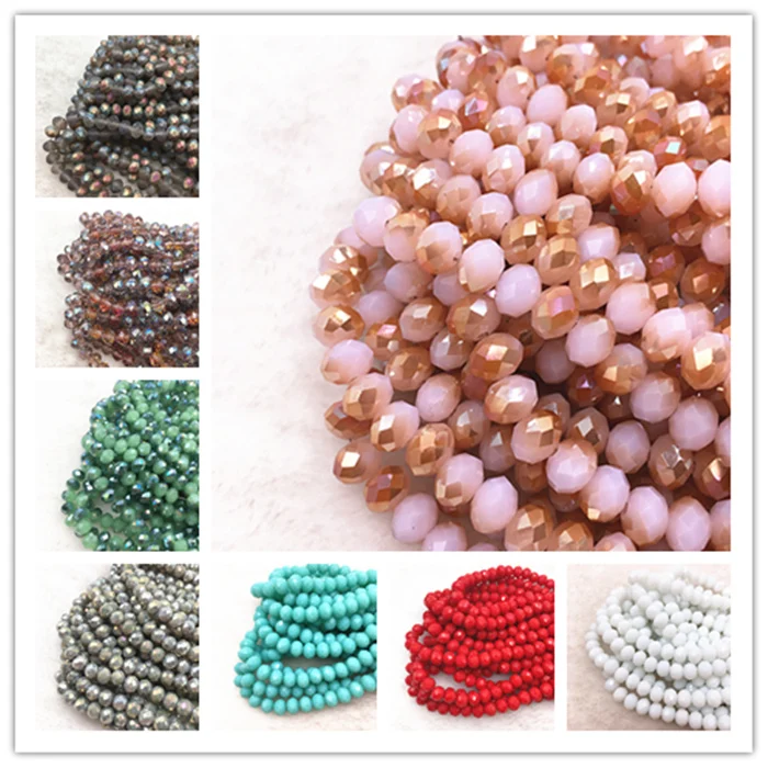 

HOT 30pcs/lot 8x6mm Rondelle Austria faceted Crystal Glass Beads Loose Spacer Round Beads DIY Jewelry Making For Bracelet #024