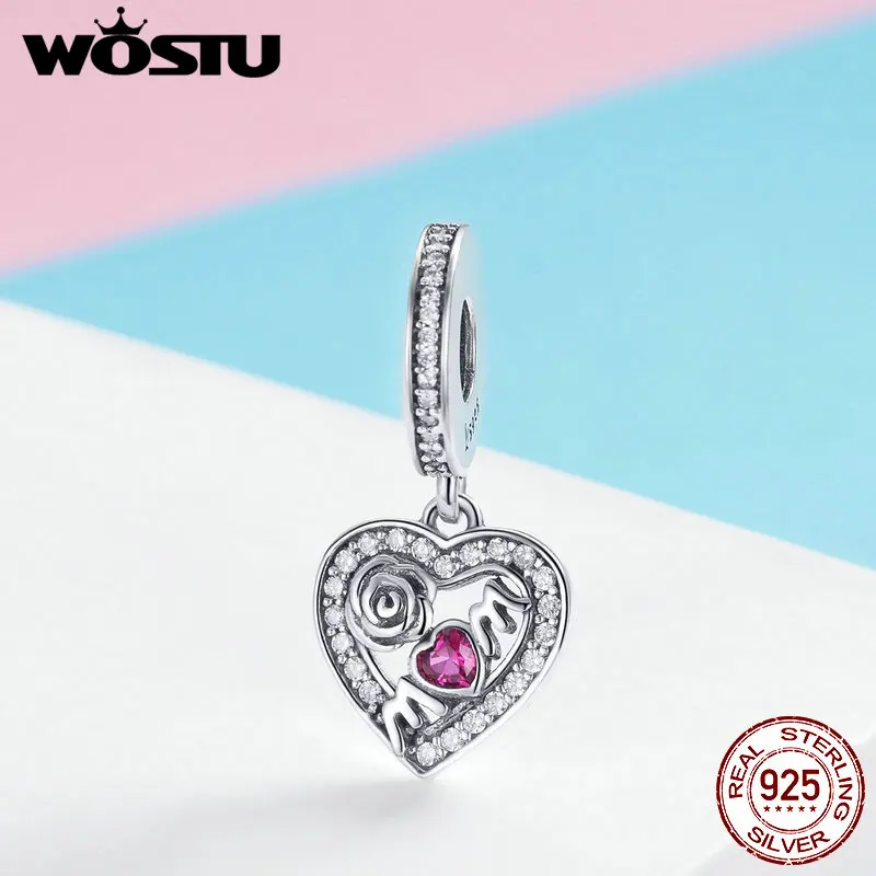 WOSTU 2020 подвеска из стерлингового серебра 925 пробы с розами для всей семьи