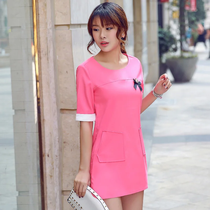 Платья для женщин Для Новинка осени Круглый О-образным вырезом шины пять баллов