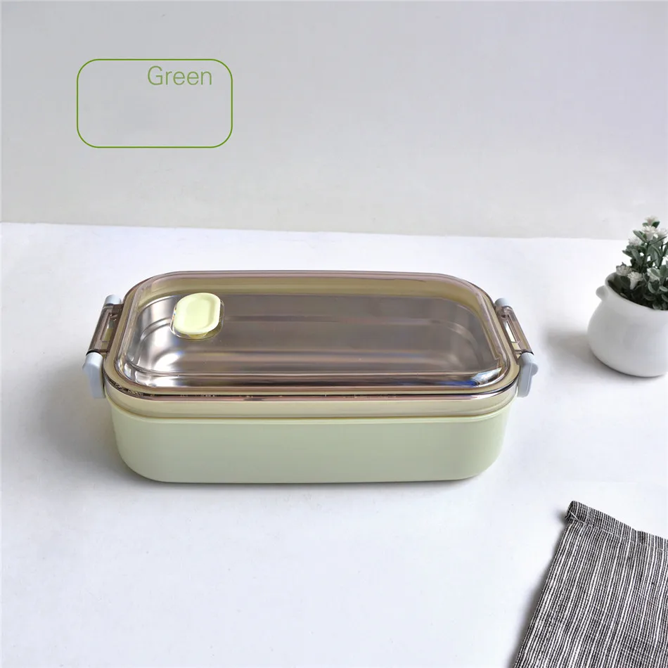 MICCK коробка Bento из нержавеющей стали Герметичный Ланч-бокс для кухонных принадлежностей контейнер для еды контейнер для хранения продуктов